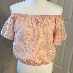 LOFT Flutter Sleeve Crop Blouse